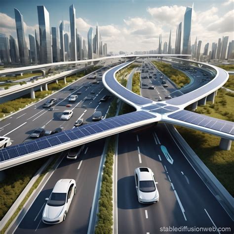 Futuristic Highway with Smart Traffic and Environmental Integration ...