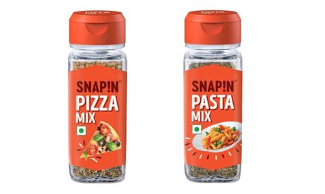 Snapin Pizza Mix and Pasta Mix Glass Bottle, (45g + 25g) : Amazon.in ...