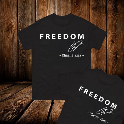 Charlie Kirk Freedom Shirt – Patriotic T-Shirt with Signature
