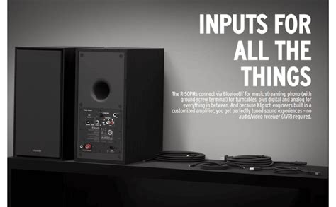 Klipsch R-50PM Powered Speakers – with 5.25" Subwoofers, Deep Bass ...