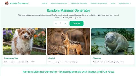 Image result for Random Animal Generator