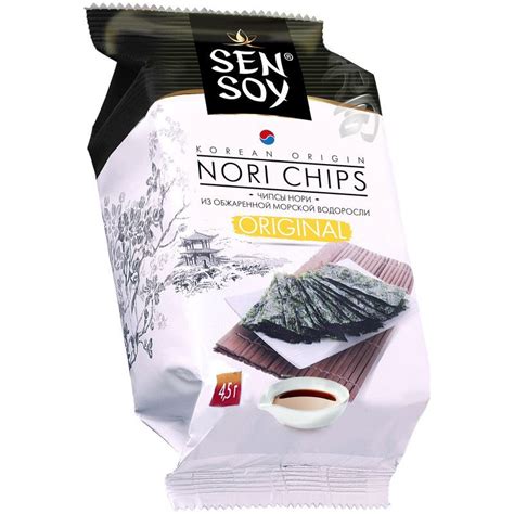 Чипсы нори Sen Soy Premium Original из морской капусты, 4.5г - купить с ...