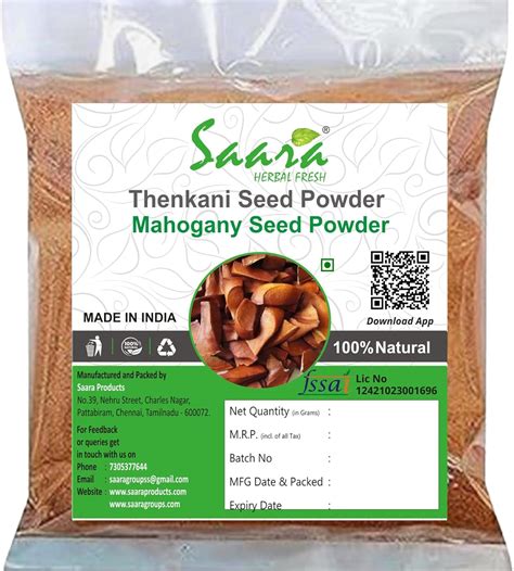 Saara HERBAL FRESH Thenkani Powder, 900g, Mahogany, TheanKani Seeds ...