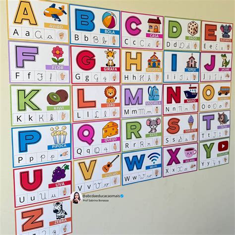 Alfabeto de Parede Inclusivo com Libras e os 4 Tipos de Letra – Prof ...