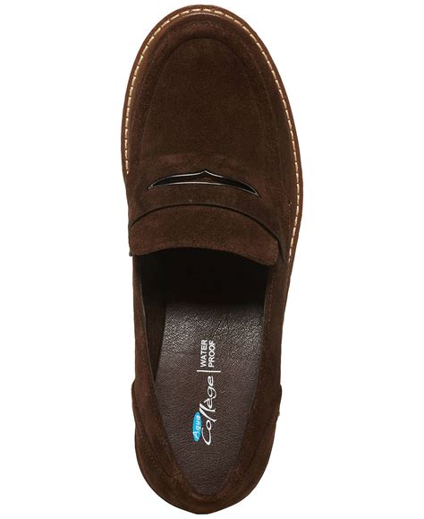 Aqua College Women’s Brown Suede Daria Waterproof Penny Loafers ...