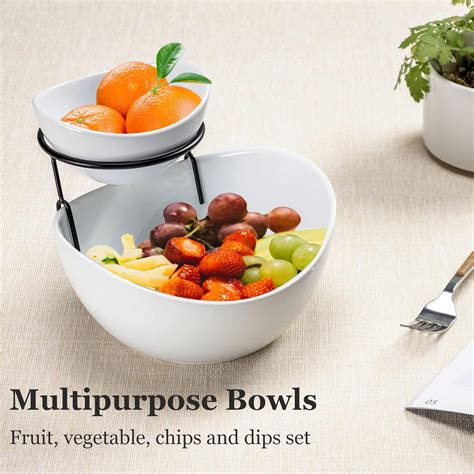 UNICASA Serving Bowls Set, 2 Tier Chip and Dip Bowls India | Ubuy