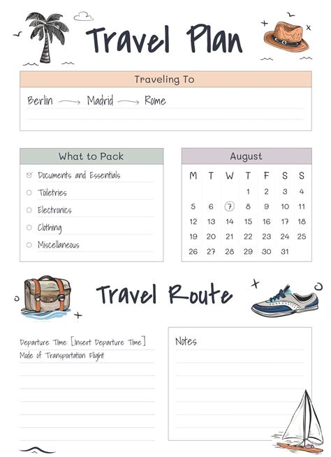 Best 12 Blank Travel Itinerary Free Google Docs Template – Artofit