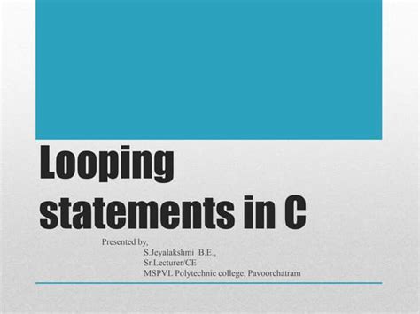 Image result for C Programming Looping Statements