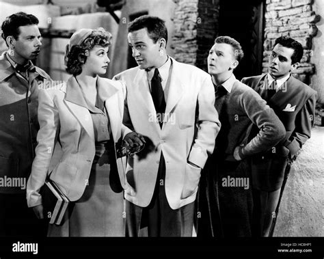 TOO MANY GIRLS, from left, Hal LeRoy, Lucille Ball, Richard Carlson ...