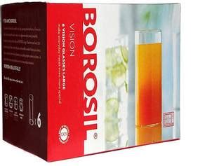 BOROSIL (Pack of 6) VISION 350 ML Glass Set Water/Juice Glass Price in ...