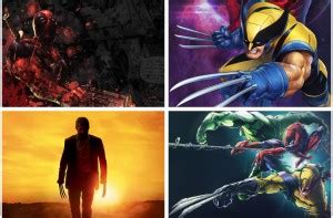 Poster 4 Combo Deadpool & Wolverine Poster for Home Office and Student ...
