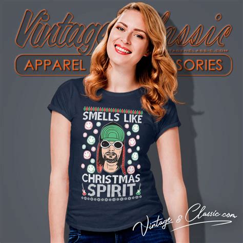 Oncoast Smells Like Christmas Spirit Nirvana Shirt - Vintagenclassic Tee