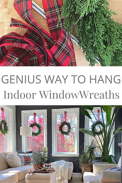 An easy trick to hang wreaths on inside windows for Christmas or any ...