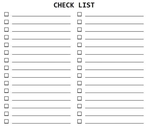 Example of a Simple Checklist 的图像结果