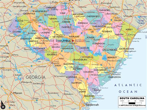 South Carolina Main Cities