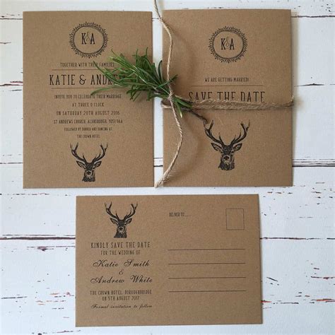 Rustic Wedding Invitation Layout