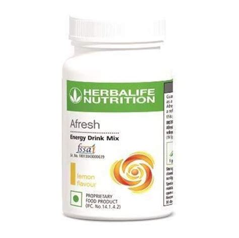 Alfa Store. Herbalife Afresh Energy Drink Mix - Lemon-50 gms