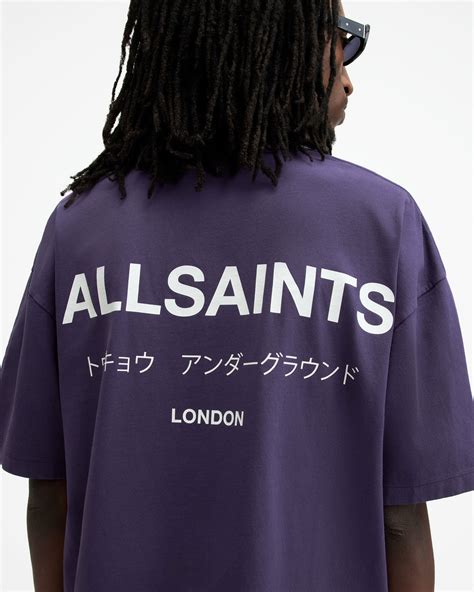 Underground Oversized Crew Neck T-Shirt LAPIS PURPLE | ALLSAINTS US