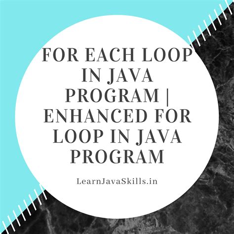 For each loop in java program | Enhanced for loop in java program ...