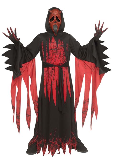 Kid's Aged Devil Ghost Face Costume | Scream Costumes