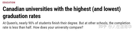 加拿大最难毕业的十所大学！这学校淘汰率超50% - 知乎