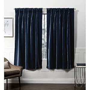 Buy TOWN & COUNTRY LUXE Velour Solid Heavyweight Indoor Curtains, Light ...