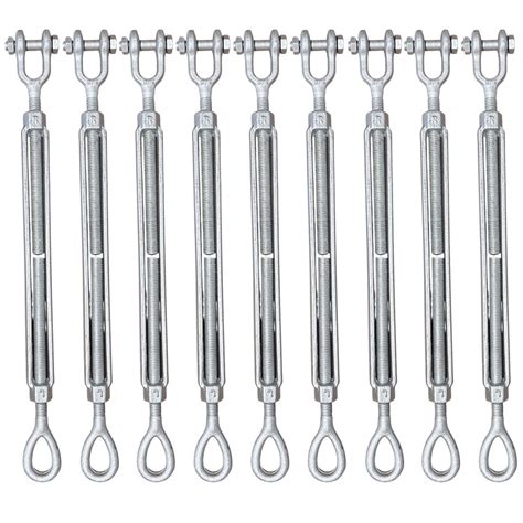 1/2" x 6" Drop Forged/Hot Dipped Galvanized Steel Eye/Jaw Turnbuckles ...