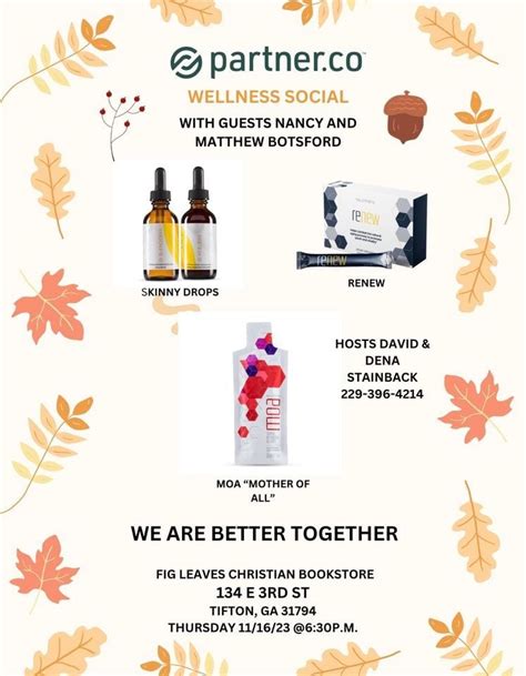Partner.co Wellness Social, Fig Leaves Christian Bookstore, Tifton, 16 ...