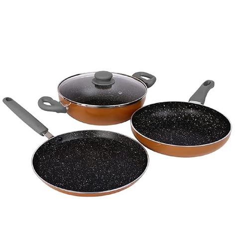 Buy Prestige Omega Deluxe Non-Stick Cookware 3 Pc Set |PFOA Free 5 ...