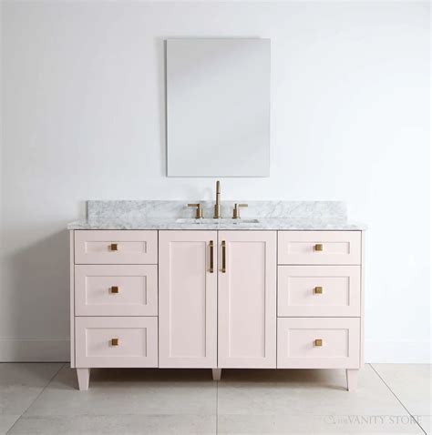 Bridgeport 60" Champagne Pink Bathroom Vanity - Teodor Vanities United ...