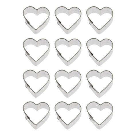 1 Dozen (12) Tiny Mini Heart 1 inch Cookie Cutters | The Cookie Cutter Shop
