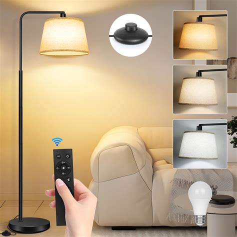 Fohome Dimmable Floor Lamp, Arc Floor Lamp with Dimmer, Standing Lamps ...