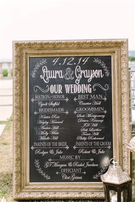 Bridal Party Sign, Wedding Party Chalkprint, Wedding Program Sign ...