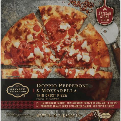 Private Selection Pizza, Doppio Pepperoni & Mozzarella, Thin Crust (19. ...