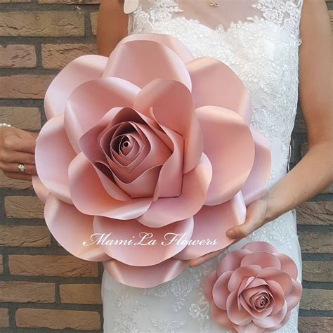 Buy PDF A4 Large Rose Paper Flower Template 36 . Printable Template ...