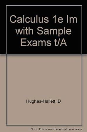Buy Calculus 1e Im with Sample Exams t/A Book Online at Low Prices in ...