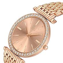 IIK COLLECTION Watches For Women Round Diamond Studded Dial Girls ...