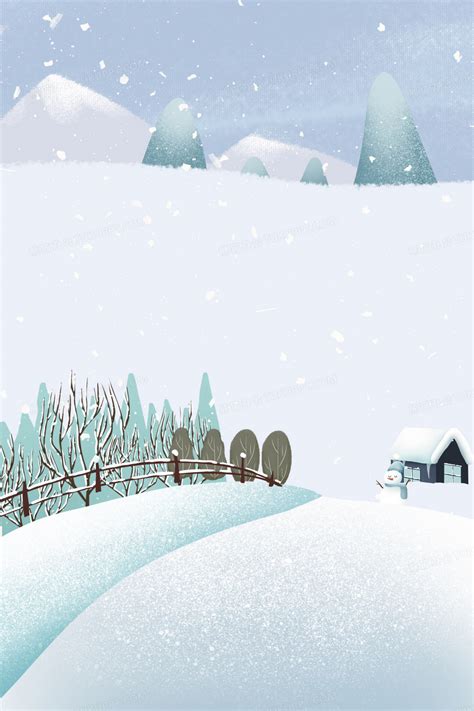 冬天下雪场景海报背景图片素材免费下载_下雪背景_2362*3543像素_【熊猫办公】