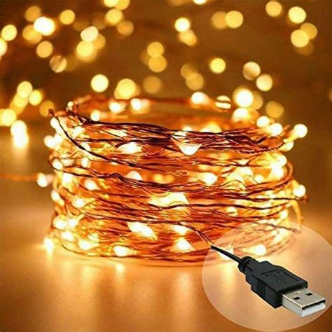 Buy HashWOW® Copper Fairy String Lights 5M – USB Powered Decorative LED ...