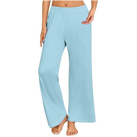 ABATAB Plus Size Pajama Pants for Women Comfy Soft Wide Leg Pants Baggy ...
