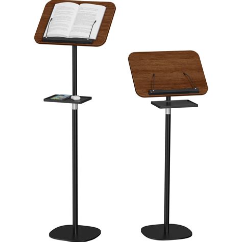 Amazon.com : Snughome Floor Book Stand with Removable Tray, Wood ...