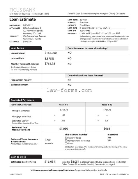 Loan Estimate Example 的图像结果