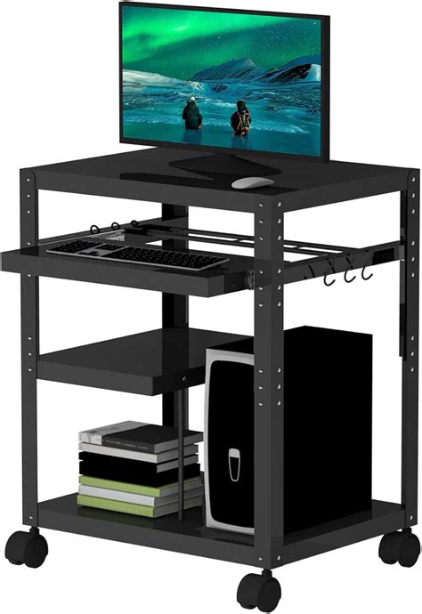 Ikare Adjustable Metal AV Cart with Keyboard Tray & India | Ubuy
