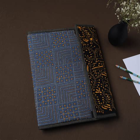 Handcrafted Bengal Kantha Work File Folder
