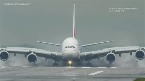 Largest passenger plane in the world makes emergency landing in Maine ...