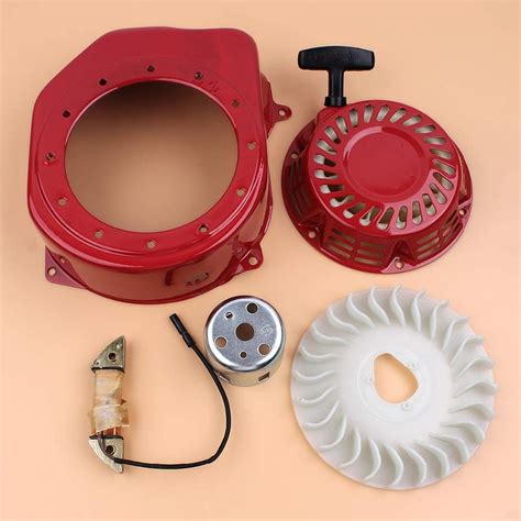 Buy HaoYueDa Recoil Starter Flywheel Cooling Fan Charging Coil Kit Fit ...