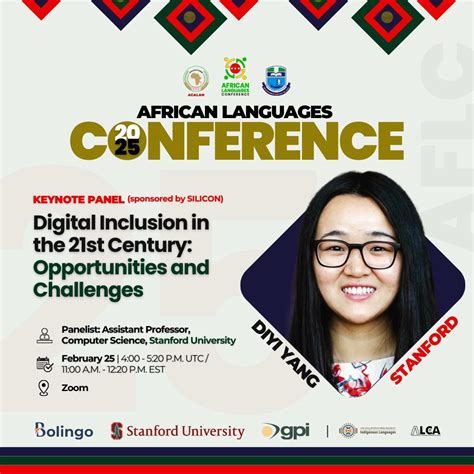 African - ‼️ VIP KEYNOTE PANEL DISCUSSION 🤖 Dr. Diyi Yang (Stanford ...