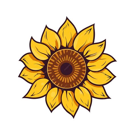 Premium Vector | Sunflower flower icon sunflower flower isolated cute ...