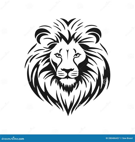 Lion Logo of Leo Head Silhouette Clip Art Stock Vector - Illustration of identity, face: 280486457