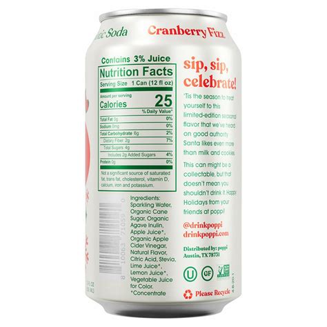 Poppi Cranberry Fizz Prebiotic Soda (12 fl oz) Delivery or Pickup Near ...